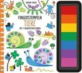 Fingerstempeln: Tiere: mit 7 Fingerstempelfarben (Finger... | Buch | Zustand gut