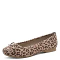 Jana Damen Ballerinas Elegant Vegan, Mehrfarbig (Leopard), 41 EU