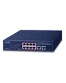 Planet Unmanaged Fast Ethernet 10/100 Vollduplex Power over PoE Rack-Einbau 1U 8-Port 10/100TX 802.3at + 2-Port Desktop Switch 120 watts (FSD-1008HP)