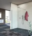 VIGOUR V3 Duschabtrennung freistehend 120 x 200 cm ESG-Glas klar PflegeCare, chrom matt