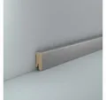 Südbrock Sockelleiste Sockelleiste Aluminium Optik 16 x 40 mm MDF Fußleiste Cube, L: 250 cm, H: 4 cm, 1-St.