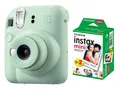Fuji Instax Mini 12 Mint Green Grün + Instax Film 20 Aufnahmen Sofortbildkamera