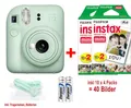 Fujifilm Instax Mini 12 mint green  inkl. 2x einen Doppelpack = 4x 10 Bilder
