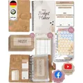 BeginnerBudget Ringbuchkalender Budget Planner & Haushaltsbuch Starter-Set: Sparbuch & Spar-Challenges, In Deutschland produziert und zusammengetragen beige|gelb