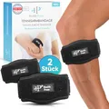 Health Press Tennisarmbandage – 2x Ellenbogen Bandagen – Ellenbogenbandage zur gezielten Entlastung der Sehnenansätze am Ellenbogen – Stützende Tennisarm & Golferarm Bandage – Verstellbares Band