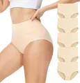 Atmungsaktiv Damen Unterwäsche Baumwolle 5er Pack Hohe Taille