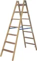 Krause 818348 Holz Stufen-Doppelleiter klappbar, inkl. Eimerhaken Arbeitshöhe (max.): 3.25m Kiefer EN 131 16kg