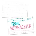 itenga 24x Geschenkkarten Muster Frohe Weihnachten (Visitenkartengröße)
