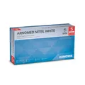Arnowa GmbH ARNOMED Nitril White Einmalhandschuhe, puderfrei, weiß, Reißfeste Nitrilhandschuhe mit praktischem Rollrand, 1 Packung = 100 Stück, Größe S 301-S