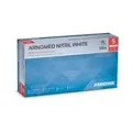 ARNOMED Nitril White Einmalhandschuhe, puderfrei, weiß 301-S , 1 Packung = 100 Stück, Größe S