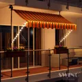 LED - Markise mit Kurbel Klemmmarkise Balkonmarkise Sonnenschutz Terrasse Balkon
