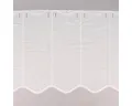 SCHÖNER LEBEN. Meterware Scheibengardine nähfrei Stickerei Leinenlook ecru 45cm, leicht perforiert, Stickerei/Stickstoff, bestickt, pflegeleicht