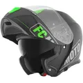 FC-Moto Novo Straight Klapphelm, schwarz-grün, Größe M für Männer