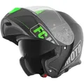 FC-Moto Motorradhelm Novo Straight Klapphelm, integriertes Sonnenvisier schwarz M (57/58)