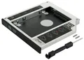 Poppstar Festplatten-Einbaurahmen Notebook Laufwerksrahmen/Laufwerksschacht für SSD/HDD, Höhe 12,7mm - Laufwerk Caddy für 2,5" SSD/HDDs von 7mm bis 12,5mm