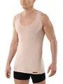 ALBERT KREUZ Trägerunterhemd unsichtbar Business Herrenunterhemd aus Stretch-Baumwolle ohne Arm mit tiefem Rundausschnitt Hautfarbe Nude 8/XXL