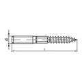 Reyher  Stockschrauben A 2 Typ 23E M 10x200 A 2 (25 Stück)