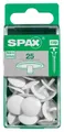 Spax Abdeckkappen weiß zum stecken (stift) - 25 Stk.  Abdeckkappen