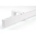 Deco-Raum Gardinenstange Innenlauf eckig, 1-läufig, Wunschmaßlänge, kürzbar, Wandträger, Geschraubt, Metall weiß 380 cm