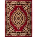 Mazovia Orientteppich Orientalisch Vintage Teppich Kurzflor Wohnzimmerteppich Rot, 70 x 130 cm, Fußbodenheizung rot 70 x 130 cm