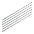 SEBSON LED Leiste 12V warmweiß 6-tlg., Lichtleiste 30cm mit Netzteil, Schalter und Verbindungkabeln, flache Unterbauleuchte Küche, Regal, Schrank - 9x7x300mm