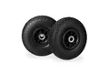 relaxdays Sackkarren-Rad Sackkarrenrad PU 3.00-4 2er Set, Schwarz-Schwarz