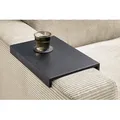 KAWOLA Holztablett MADELINE Eiche schwarz für Armlehne Sofa