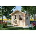 SKANHOLZ Gartenhaus "Porto", Holz, BxHxT: 280 x 256 x 200 cm (Außenmaße inkl. Dachüberstand) - beige