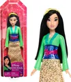 Mattel Disney Prinzessin-Spielzeug, bewegliche Mulan-Modepuppe mit glitzernder Kleidung und Accessoires, inspiriert vom Disney-Film, Geschenk für Kinder, HLW14