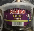 1 Dose |  HARIBO | Konfekt-Stangen, gefüllte Lakritzstangen 150 Stück - 1,2 kg
