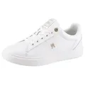 Tommy Hilfiger ESSENTIAL ELEVATED COURT SNEAKER Sneaker, Freizeitschuh, Halbschuh, Schnürschuh mit TH-Schmuckelement weiß 42 EU