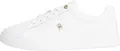 Tommy Hilfiger Damen Court Sneaker Schuhe aus Leder, Weiß (White), 42