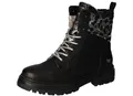 MUSTANG Damen Stiefelette Warmer Plateau Schnürboot mit Leomuster 1404-605, Größe:40 EU, Farbe:Schwarz