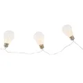 BUTLERS LED Lichterkette Bulb Lights 10 Lichter Warmweiße Glühbirnen (2,75 m) mit USB, Batteriebetrieben, Timer, Innendekoration Wohnzimmer