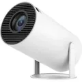 Avizar, Beamer Android 11 WiFi BT Home Cinema 180° neigbar, Weiß - Weiß