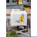 Vervaco Tischläufer Stickset "Sonnenblümchen", Stickbild vorgezeichnet