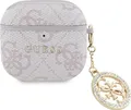 GUESS Schutzhülle für AirPods 4, Guess Strass 4G Charm Case, Rosa