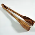 Grillzange Olivenholz 36 cm lang - praktischer Helfer für BBQ