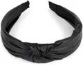styleBREAKER Haarband, 1-tlg., Haarreif Kunstleder Optik mit Knoten
