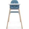 Uppababy Ciro Caleb - Hochstuhl - Blau - Holz - Verstellbarer Fussstütze - entfernbarer Esstisch (Hochstuhl) (AN6-988)