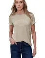 Damen T-Shirt mit Rundhals und Wording