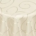 DecoHomeTextil Kringel Tischdecke, Oval 160 x 220 cm Champagner, schwere Qualtität, glänzend, Damast Tafeldecke