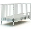WEBABY - Beistell-Babybett aus Holz 60x120cm Weiß LIO | Kinderbett Co-Sleeping babybett | Von Geburt an | Höhenverstellbar | Lattenrost - Weiß