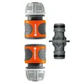 Gardena Kupplungs-Satz: Schlauchkupplung zur Schlauchverlängerung 13 mm (1/2 Zoll) und 15 mm (5/8 Zoll), auch bei hohem Wasserdruck, einfache Montage (18283-20)