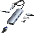 BENFEI USB C Gigabit Ethernet Adapter, 3 Ports Hub 3.0 Mit RJ45 LAN