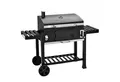 TAINO Holzkohlegrill, HERO XXL, Grillwagen, Smoker, integriertes Thermometer, klappbare Seitentische
