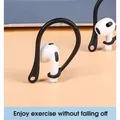 EarHooks, Ohrbügel für Apple AirPods 3, AirPods Pro, 2, 1 Hülle Ohrhaken halter - Schwarz