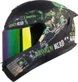 Broken Head Integralhelm Resolution Grün + Grün Verspiegeltes Visier : S (55-56 cm) Größe: S (55-56 cm)