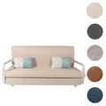 Schlafsofa HWC-M83, Schlafcouch Sofa, Schlaffunktion Bettkasten 190x185cm, Stoff