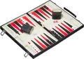 Relaxdays Backgammon Koffer, hochwertiges Set, inklusive komplettem Zubehör, Tavla Brettspiel, B x T 47 x 36 cm, schwarz